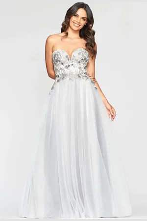 FAVIANA S10446 Sweetheart Fit and Flare Long Dress
