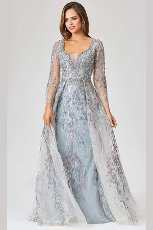 Lara Dresses 29452 Embellished Tulle D Esprit Gown With Overskirt