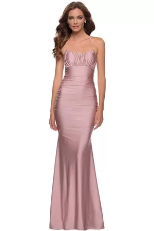 La Femme - 28506 Off Shoulder Tie Low-Cut Open Back Jersey Prom Dress –  Couture Candy