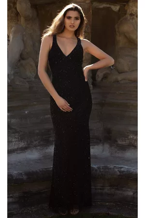 Chic And Holland AN1438 Beaded Long Modest Prom Dress