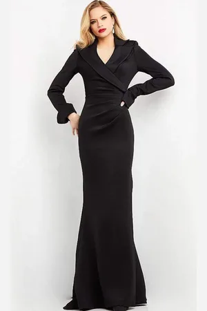 JOVANI 06774 Collared Modest Evening Dress