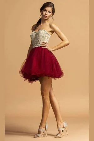 Aspeed Design S2086 Strapless Beaded Sweetheart Dress