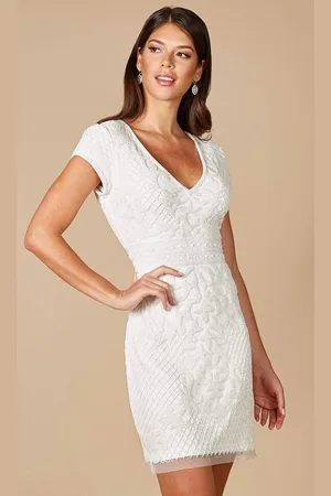 Lara Dresses 51051 Cap Sleeves Sheath Dress