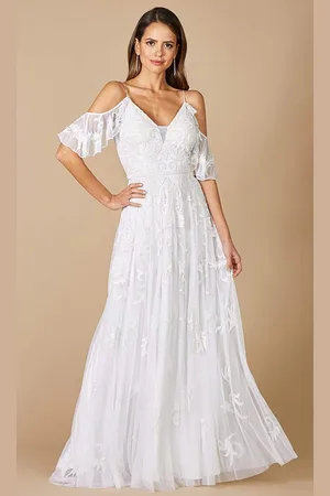 Lara Dresses 51064 Cold Shoulders A-Line Evening Dress