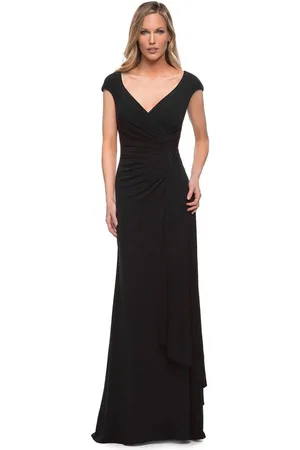 La Femme 29814 Cap Sleeves Sheath Mother of the Groom Dress