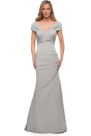 La Femme 29805 Modified V-Neck Trumpet Evening Dress