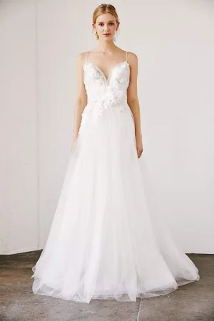 Tadashi Shoji Conradina Tulle Applique Gown