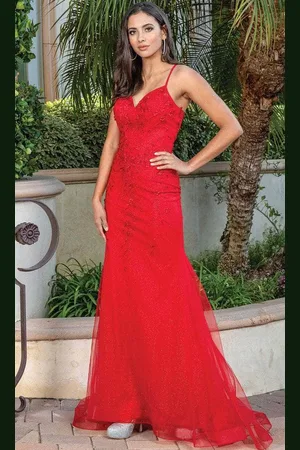Dancing Queen 4308 - Sleeveless V-Neck Long Dress
