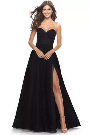La Femme 31205 - Sweetheart Corset A-Line Long Dress