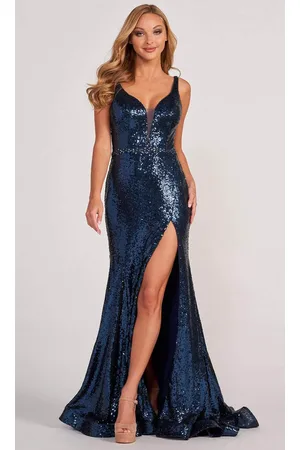 Colette for Mon Cheri CL2041 - Sequined V-Neck Evening Dress