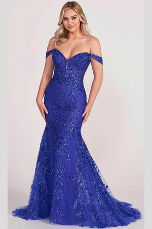 Ellie Wilde EW34007 - Off Shoulder Sequin Prom Dress