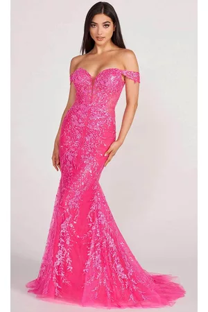 Ellie Wilde EW34007 - Off Shoulder Sequin Prom Dress