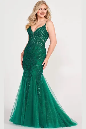 Ellie Wilde EW34033 - Beaded Lace Mermaid Evening Gown