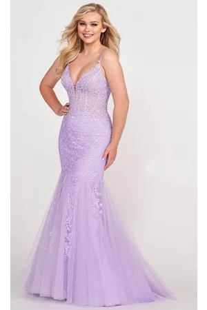 Ellie Wilde EW34033 - Beaded Lace Mermaid Evening Gown