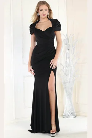 May Queen MQ1928 - Shawl Sleeve Mermaid Evening Dress