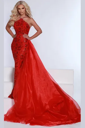 Johnathan Kayne 2618 - Lace Overskirt Evening Gown