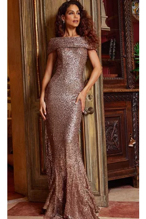 JOVANI Women Evening Dresses - 22376 - Allover Sequin Sheath Evening Dress