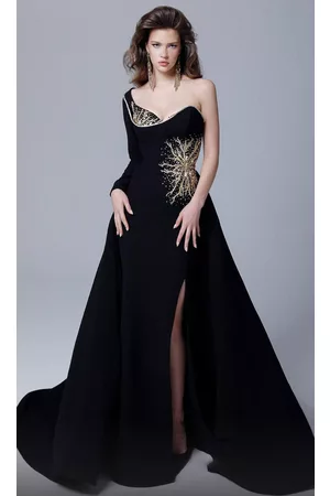 MNM Couture Women Evening Dresses - 2719 - One Sleeved Sweetheart Evening Gown