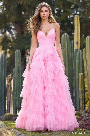 Sherri Hill Women Party Dresses - 55639 - Ruffled A-Line Prom Gown