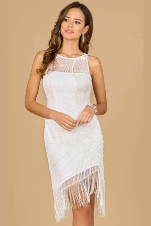 Lara Dresses 51146 - Sleeveless Jewel Neckline Cocktail Dress