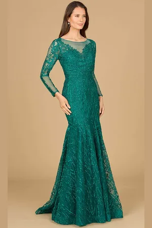 Lara Dresses 29131 - Long Sleeve Applique Evening Gown