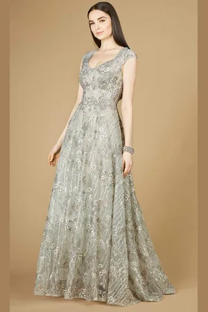 Lara Dresses 29236 - Cap Sleeved Beaded Gown