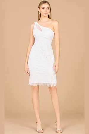 Lara Dresses 51145 - One-Sleeve Embellished Cocktail Dress