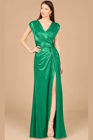 Lara Dresses 29124 - Metallic A-Line Evening Gown