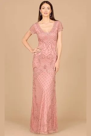 Lara Dresses 29073 - Beaded Cap Sleeve Evening Dress