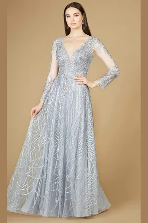 Lara Dresses 29206 - Sheer Long Sleeved Gown