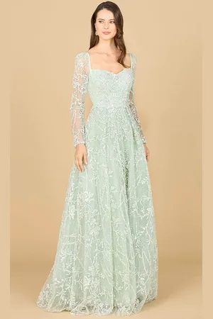 Lara Dresses 29151 - Floral Lace Long Sleeve Dress