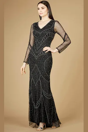 Lara Dresses 29173 - Long Sleeve Embellished Evening Dress