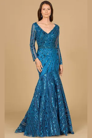 Lara Dresses 29188 - Long Sleeve Embellished Evening Gown