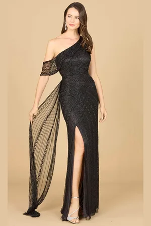 Lara Dresses 29168 - Beaded One Shoulder Evening Gown