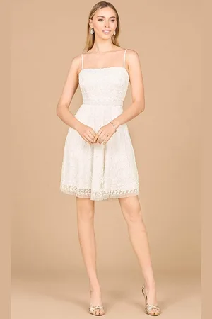 Lara Dresses 51172 - Embroidered Sleeveless Cocktail Dress