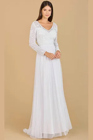Lara Dresses 51067 - Long Sleeved Bridal Dress