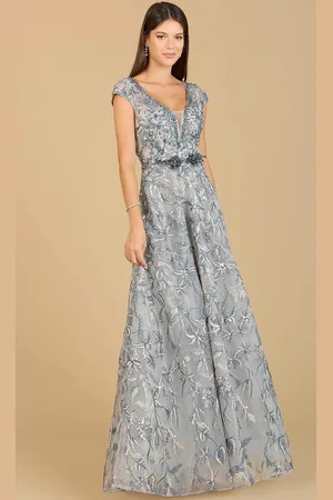 Lara Dresses 29196 - Embroidered Sleeveless Evening Gown