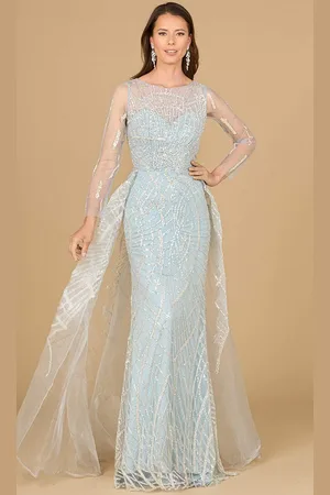 Lara Dresses 29146 - Jewel Geometric Beaded Evening Gown