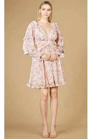 Lara Dresses 29279 - Long Sleeve Printed Cocktail Dress
