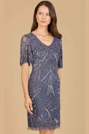 Lara Dresses 29182 - Beaded V-Neck Cocktail Dress