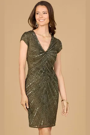 Lara Dresses 29119 - Beaded Cutout Back Cocktail Dress