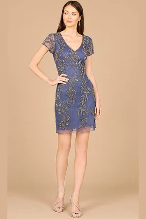 Lara Dresses 29089 - Cap Sleeve Fitted Cocktail Dress