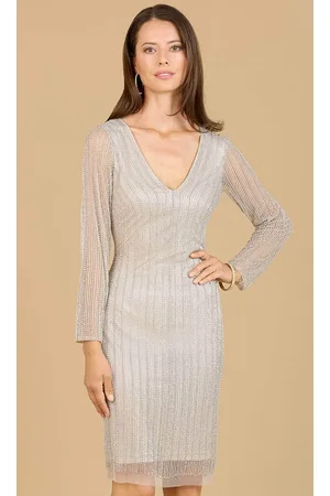 Lara Dresses 29164 - Long Sleeve Beaded Cocktail Dress