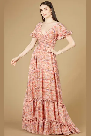 Lara Dresses 29273 - Faux Wrap Maxi Dress