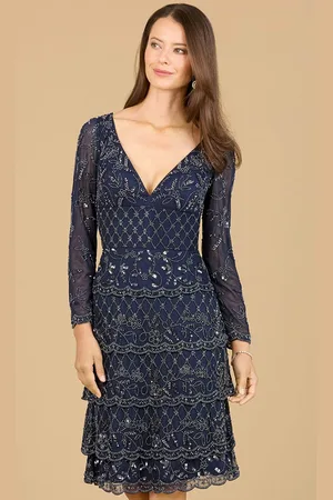 Lara Dresses 29223 - Tiered Lace Cocktail Dress