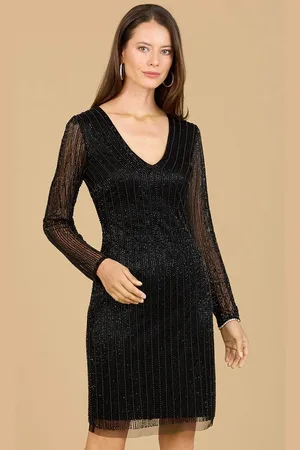 Lara Dresses 29164 - Long Sleeve Beaded Cocktail Dress