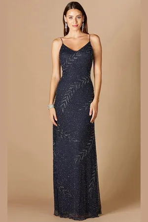 Lara Dresses 29282 - Embellished V-neckline Long Dress