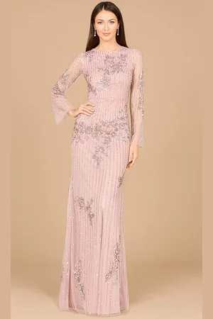 Lara Dresses 29079 - Beaded Long Sleeve Evening Gown