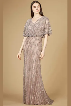 Lara Dresses 29207 - Beaded V-Neck Evening Dress