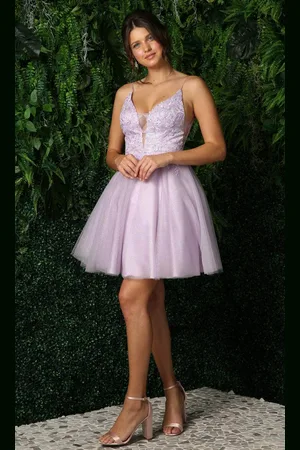 Nox Anabel E779 - Sleeveless Tulle Cocktail Dress